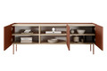 Three-Door TV Cabinet Desin 170, ceramic red/nagano oak