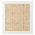 STUDSVIKEN Door, white/woven poplar, 60x64 cm