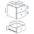KALLAX TV storage combination, white stained oak effect, 147x39x60 cm