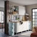 TRÖSKNING Bin with lid, light grey-blue, 25 l