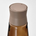 HALVTOM Salt and pepper shakers, glass/brown, 12 cm, 2 pack
