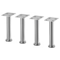 CAPITA Leg, stainless steel, 16 cm, 4 pack