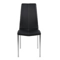 Chair Asama, black, chrome legs