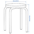 DOMSTEN Stool, lilac/pine