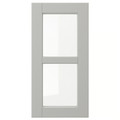 LERHYTTAN Glass door, light grey, 30x60 cm