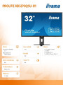 IIYAMA 32" Monitor XB3270QSU-B1 IPS WQHD HDMI DP 100Hz FlickerFree