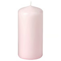 DAGLIGEN Unscented pillar candle, light pink, 14 cm 40 hr