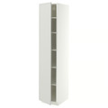 METOD High cabinet with shelves, white/Aspudden light grey, 40x60x200 cm