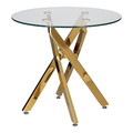 Coffee Table Amber 60cm, transparent/gold