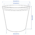 KÖRSBÄRSBJÖRK Plant pot, light grey/beige, 32 cm