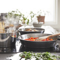 SLÄTROCKA Cookware kit with detachable handle, stainless steel
