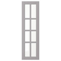 BODBYN Glass door, grey, 30x100 cm