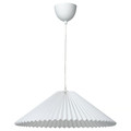 KUDDLAVA / HAVSDJUP Pendant lamp, pleated white, 59 cm