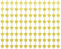 Fringe Deco Curtain 100x200cm Stars, matt gold, pattern
