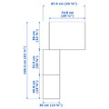 PAX Corner wardrobe, white, Flisberget light beige, 160/88x236 cm