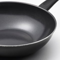 HEMLAGAD Wok with lid, non-stick coating black, 28 cm