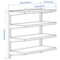 BROR Wall shelf combination, black, 88x45x90 cm