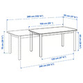 STRANDTORP / BERGMUND Table and 6 chairs, white/Orrsta light grey, 150/205/260 cm