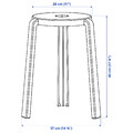 IBBARBO Stool, dark grey