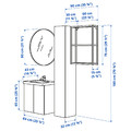 ENHET Bathroom, anthracite/grey frame, 64x43x65 cm