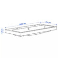 BACKSJÖN Wash-basin with water trap, white, 100x48 cm