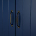 SKRUVBY TV storage combination, black-blue, 226x38x90 cm