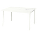 MITTZON Conference table, white, 140x108x75 cm
