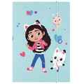 Document File Folder with Elastic Band A4 1pc Gabby's Dollhouse, assorted patterns