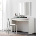 MALM Dressing table, white, 120x41 cm