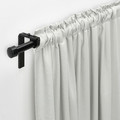 GINSTMOTT Curtains, 1 pair, white/with heading tape, 145x300 cm