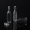 Glass Bottle 1L, stripes