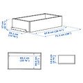 KOMPLEMENT Drawer, white stained oak effect, 75x35 cm