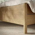 TONSTAD Bed frame with storage, oak veneer/Luröy, 160x200 cm