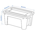SAMLA Box with lid, transparent, 28x20x14 cm/5 l