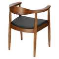 Chair President, wooden, dark brown
