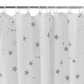 Shower Curtain GoodHome Drawa 180 x 200 cm, white/silver