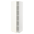 METOD High cabinet with shelves, white/Vallstena white, 60x60x200 cm
