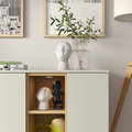 LEDAMOT Cabinet, light grey-beige, 150x42x75 cm