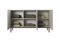 Three-Door Cabinet Nicole 150cm, cashmere/black legs