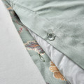 NÄSSELKLOCKA Duvet cover and pillowcase, light grey-green/multicolour, 150x200/50x60 cm