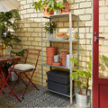 HYLLIS Shelf unit, indoor/outdoor galvanized, 60x27x140 cm