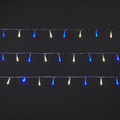 LED Lighting Chain 120 LED 7.1 m, outdoor, transparent, white-blue