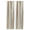 VILBORG Curtains, 1 pair, beige, 145x300 cm