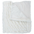 Blanket Bedspread Furry Luxury, white