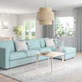 VIMLE 4-seat sofa with chaise longue, Saxemara light blue