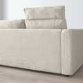 VIMLE 3-seat sofa with chaise longue, with headrest/Gunnared beige