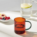 SKUGGSTUBB Mug, mixed colours brown/green, 41 cl