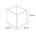 Storage Box 30x30cm Cube, dark grey