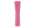 Paper Drinking Straws 12pcs, pink/white dots