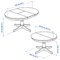 INGATORP / EKEDALEN Table and 4 chairs, white white/Ramna light grey, 110/155 cm